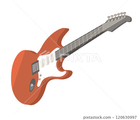 Electric guitar illustration 120630997