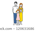 Illustration of 4 people family 120631686