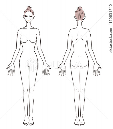 Illustration of a normal-sized woman Illustration of a normal-sized woman 120631740