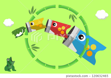 竹框鯉魚旗背景圖 120632465