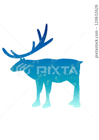 Christmas reindeer gradient silhouette sparkling animal 120632626