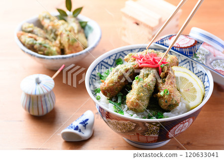 Chikuwa fried isobe rice bowl 120633041