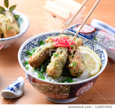 Chikuwa fried isobe rice bowl 120633042
