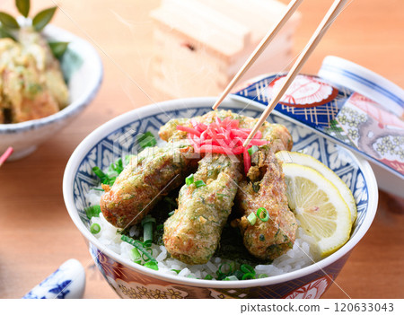 Chikuwa fried isobe rice bowl 120633043