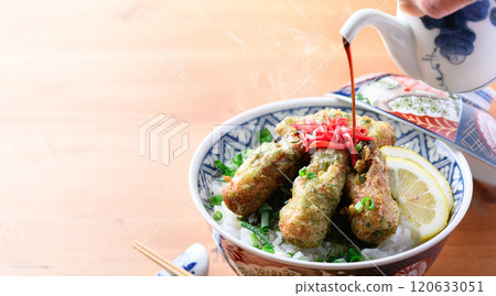 Chikuwa fried isobe rice bowl 120633051