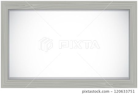 Elegant Wooden Frame with Blank Canvas 120633751