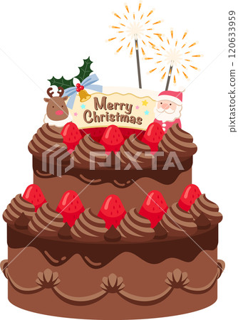 豪華巧克力聖誕蛋糕 120633959