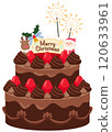 豪華黑巧克力聖誕蛋糕 120633961