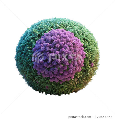 3d render of beautiful colorful Bushes 3d render of beautiful colorful Bushes 120634862