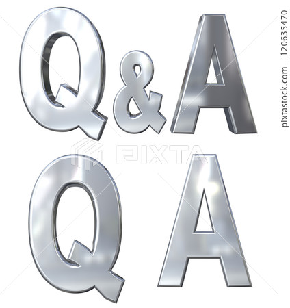 3DCG人物「Q&A閃光」銀、銀 120635470