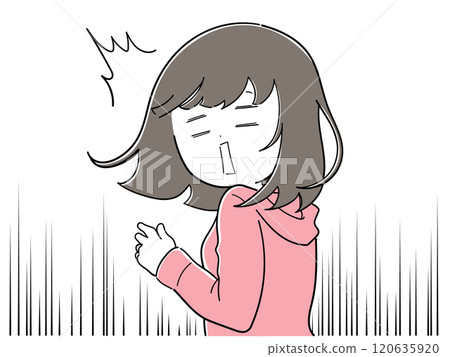 一個處於巨大震驚中的女孩 一個處於巨大震驚中的女孩 120635920