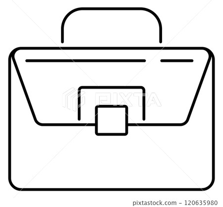A black and white drawing of a briefcase A black and white drawing of a briefcase 120635980