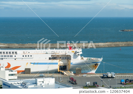 [Sanfurawa Furano anchored at Oarai Port] 120637404