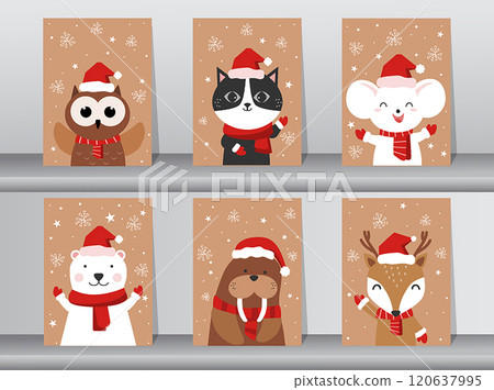 flat with shadow concept and mobile application penguins 120637995