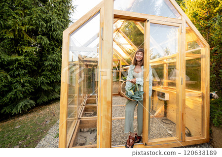 Fresh Harvest at the Greenhouse Door Fresh Harvest at the Greenhouse Door 120638189