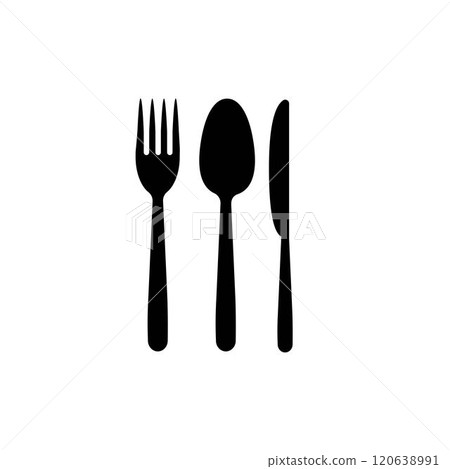 spoon fork knife logo 120638991