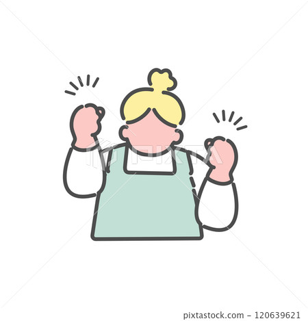 Motivated simple line drawing of a woman illustration Motivated simple line drawing of a woman illustration 120639621