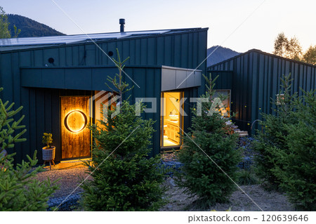 Modern Cabin Entrance 120639646