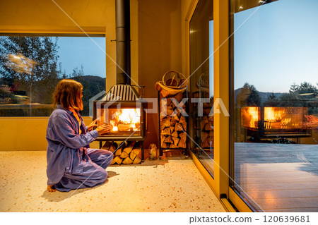 Warm Hearth Moment 120639681