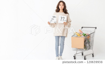 消費稅對日常生活影響的概念、消費稅增加的形象 120639938