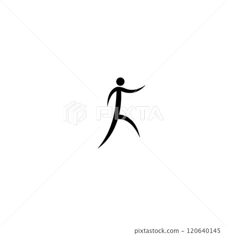 Human running vector logo Human running vector logo 120640145