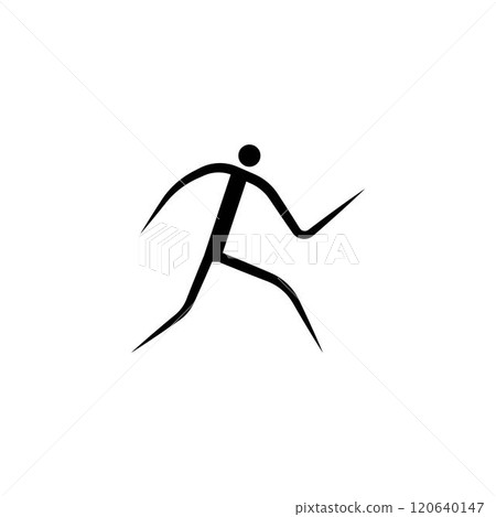 Human running vector logo Human running vector logo 120640147
