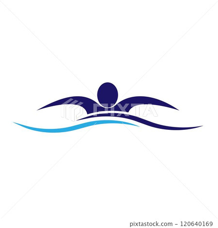Swimming sport logo Swimming sport logo 120640169