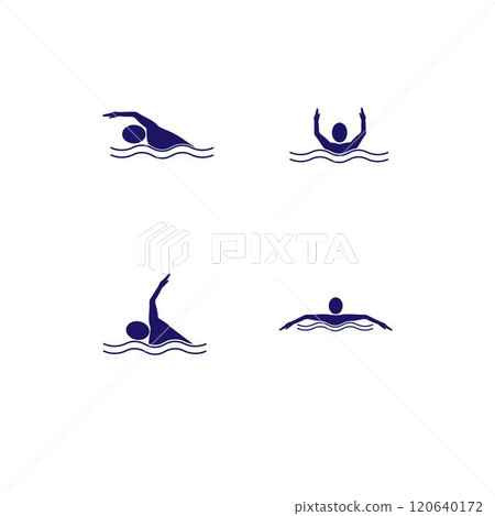Swimming sport logo 120640172