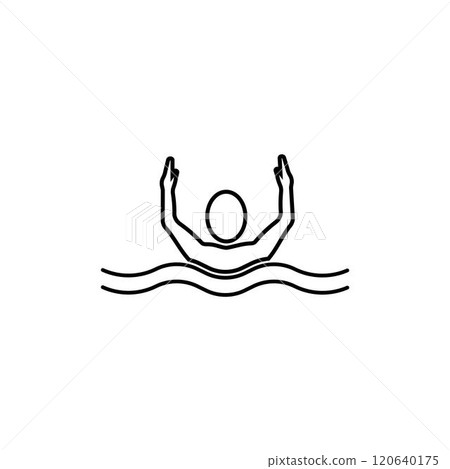 Swimming sport logo 120640175