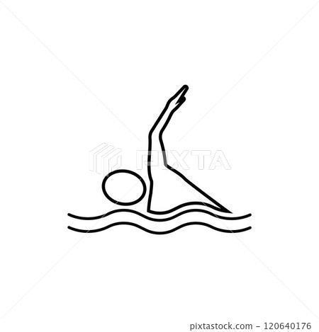 Swimming sport logo 120640176