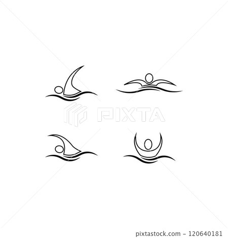 Swimming sport logo 120640181
