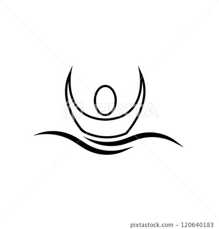 Swimming sport logo Swimming sport logo 120640183