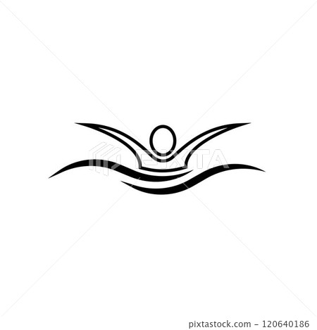 Swimming sport logo 120640186