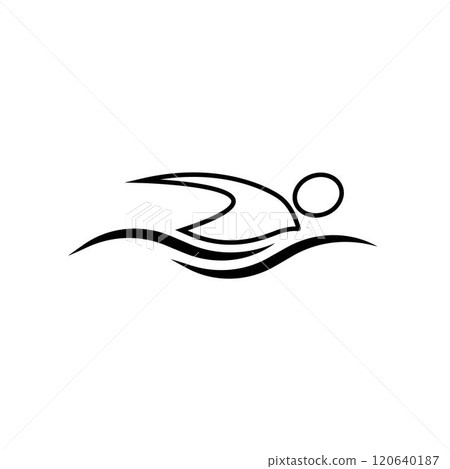 Swimming sport logo 120640187