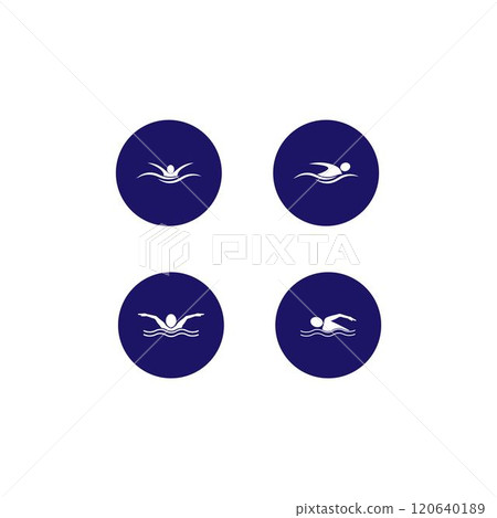 Swimming sport logo Swimming sport logo 120640189