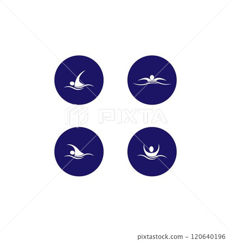 Swimming sport logo 120640196