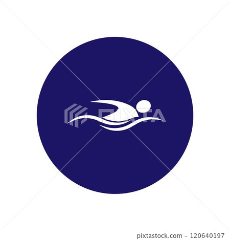 Swimming sport logo 120640197
