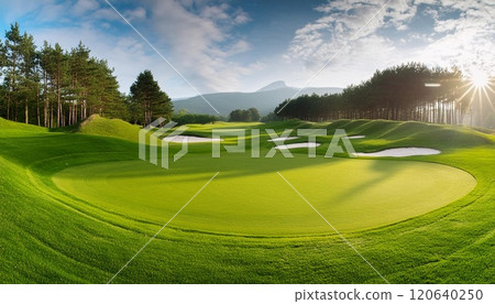 AI-generated images of golf courses 120640250