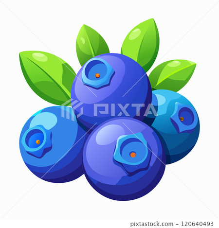 3d rendering of dynamic and colorful blueberries vector 120640493