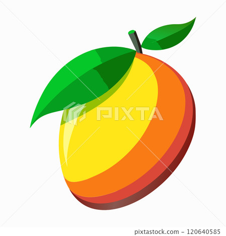 3d rendering of dynamic and colorful mango vector 120640585