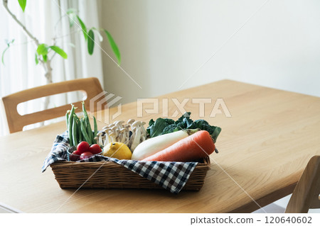 Vegetables in the basket 120640602