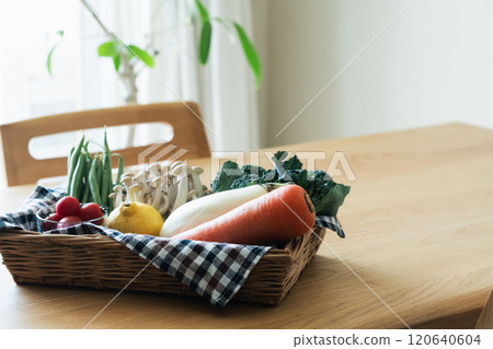 Vegetables in the basket 120640604