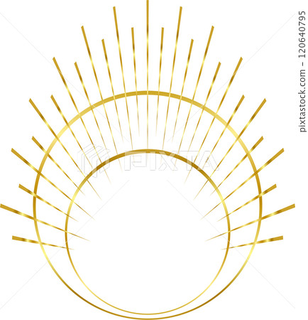 Halo, ring, concentrated line, gold, glitter, icon 120640795