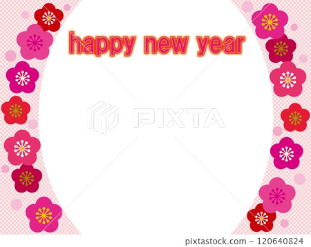 新年快樂新年快樂框架梅花 新年快樂新年快樂框架梅花 120640824