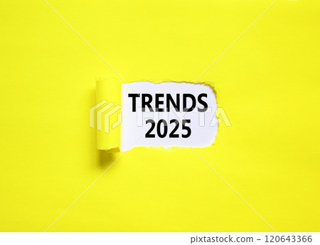 Planning trends 2025 new year symbol. Concept words Trends 2025 on beautiful white paper. Beautiful yellow paper background. Business trends 2025 new year concept. Copy space. Planning trends 2025 new year symbol. Concept words Trends 2025 on beautiful white paper. Beautiful yellow paper background. Business trends 2025 new year concept. Copy space. 120643366