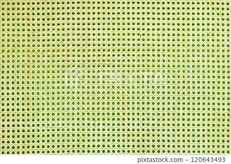Intricate pattern of vibrant green and yellow circles creating a harmonious visual tapestry 120643493