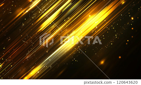 Abstract background with flowing gold light lines 120643620