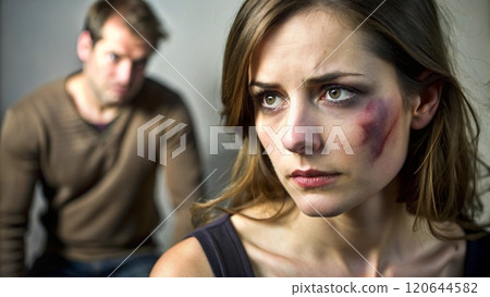 Stop domestic violence against women 120644582