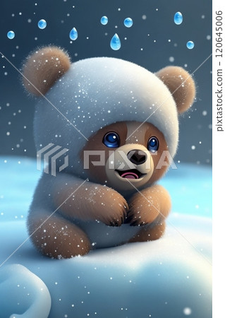 AI fantasy illustration: Bear and snow AI fantasy illustration: Bear and snow 120645006
