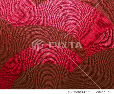 Image material of Japanese paper texture: circular pattern, red Image material of Japanese paper texture: circular pattern, red 120645269